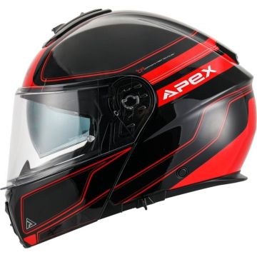 APEX MT300 Sydney Zwart Rood Systeemhelm