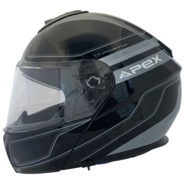 APEX MT300 Sydney Zwart Grijs Systeemhelm