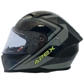 APEX FI100 Valencia Zwart Grijs Geel Integraalhelm