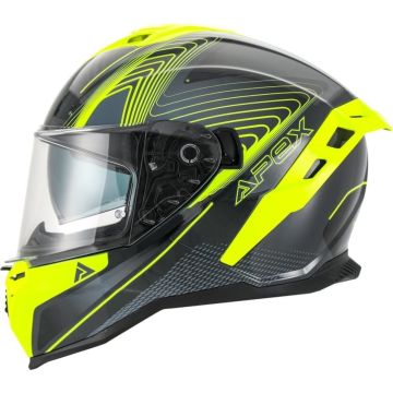 APEX FI200 Madrid Zwart Grijs Geel Integraalhelm