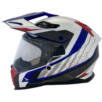 APEX AI100 Mojave Wit Blauw Rood Adventure Integraalhelm