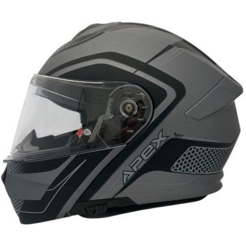 APEX MI100 Porto Zwart Grijs Systeemhelm