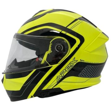 APEX MI100 Porto Zwart Geel Systeemhelm