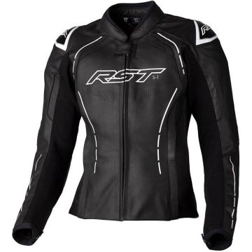 RST S1 Ladies Leren Jas Zwart Wit