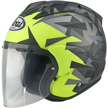 Arai SZ-R EVO Mimesis Zwart Grijs Geel Jethelm