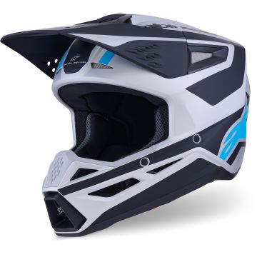 Alpinestars S-M3 Heat Zwart Mat Zilver Crosshelm