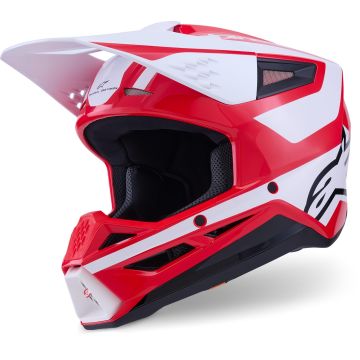 Alpinestars S-M3 Heat Rood Wit Crosshelm