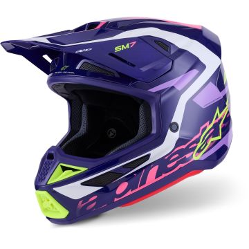 Alpinestars S-M7 Deed Lila Crosshelm