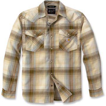 Carhartt Montana Relaxed Fit Long-Sleeve Snap-Front Plaid Overhemd