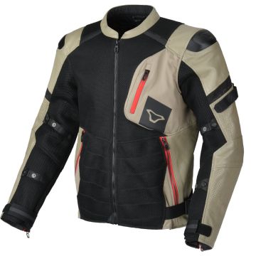 Macna Olsan geperforeerd Motorfiets Leer/Textiel Jas