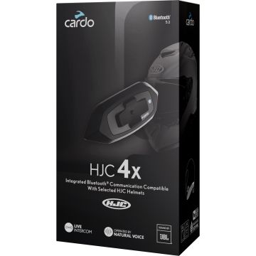 Cardo HJC 4X Bluetooth Communicatiesysteem Enkel Pak