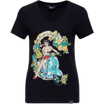 Queen Kerosin Vintage Love Dames T-Shirt