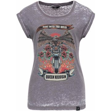 Queen Kerosin Ride Into The Wild Dames T-Shirt
