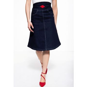 Queen Kerosin A-Line Red Dames Rok