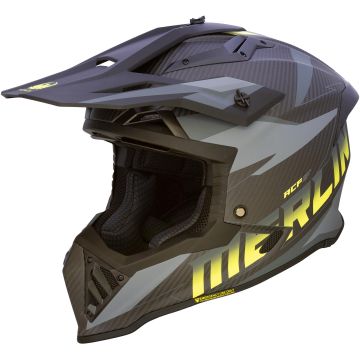Merlin Recon Code Matt Carbon Motocrosshelm