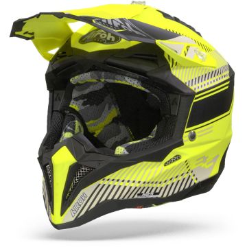 Airoh Aviator 3 Wave Flat Geel Crosshelm