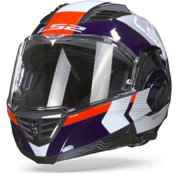 LS2 FF900 Valiant II Citius Glans Wit Blauw Systeemhelm