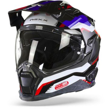 Nexx X.Wed2 Columbus Blauw Rood Zwart Adventure Helm