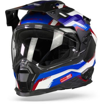 Nexx X.WED2 Columbus Blauw Rood Adventure Helm