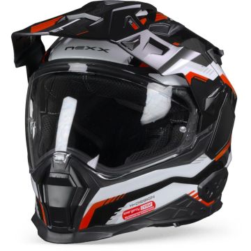 Nexx X.WED2 Columbus Grijs Rood Zwart Adventure Helm