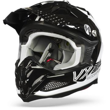 Scorpion VX-22 Air Ares Wit-Zwart-Neon Geel Crosshelm