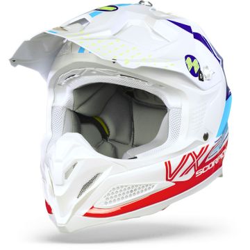 Scorpion VX-22 Air Ares Wit-Blauw-Rood Crosshelm