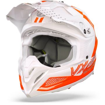 Scorpion VX-22 Air Ares Wit-Neon Rood Crosshelm
