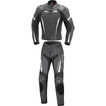Büse Imola Ladies Black White 2PC Leather Motorcycle Suit