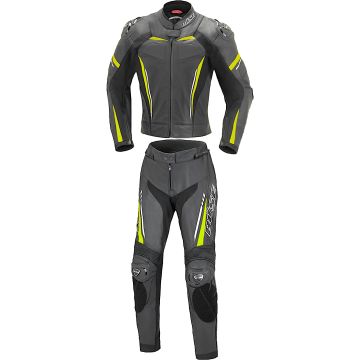 Büse Imola Ladies Black Yellow 2PC Leather Motorcycle Suit