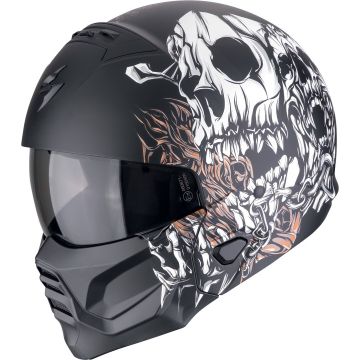 Scorpion EXO Combat II Genesis Zwart Wit Oranje Jethelm