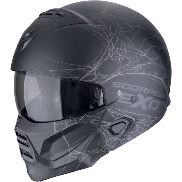 Scorpion EXO-Combat II Spiderweb Zwart Zilver Jethelm