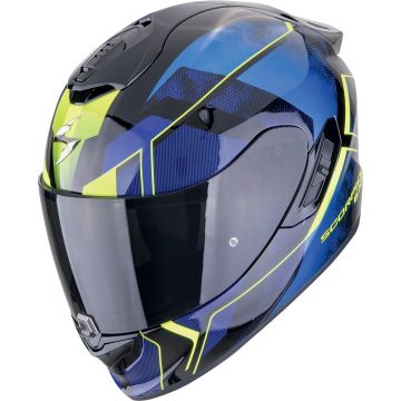 Scorpion EXO-1400 Evo II Air Intensio Zwart Blauw Geel Integraalhelm