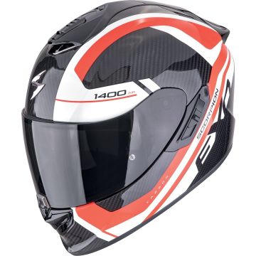 Scorpion EXO-1400 Evo II Carbon Air Enko Zwart Wit Rood Integraalhelm