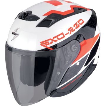Scorpion Exo-230 Band Zwart Wit Rood Jethelm
