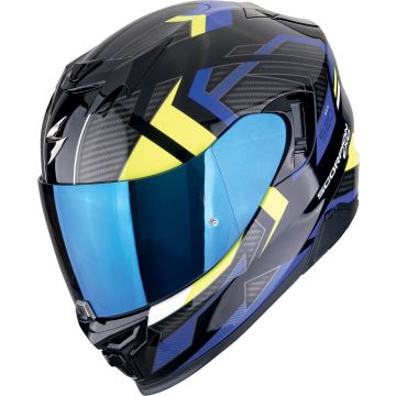 Scorpion EXO-520 Evo Air Sensus Zwart Blauw Geel Integraalhelm