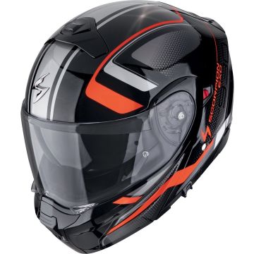 Scorpion EXO-930 Evo Ardens Zwart Rood Zilver Systeemhelm