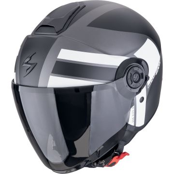 Scorpion EXO-City II Blur Zwart Grijs Wit Jethelm