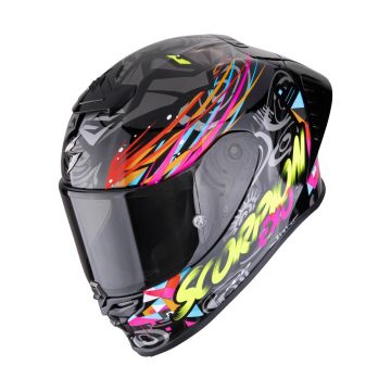 Scorpion Exo-R1 Evo II Air Savage Zwart Blauw Pink