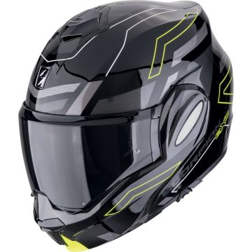 Scorpion EXO-Tech Evo Conquer Zwart Geel Systeemhelm