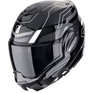 Scorpion EXO-Tech Evo Conquer Zwart Wit Systeemhelm