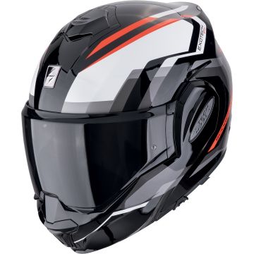 Scorpion EXO-Tech Evo Furio Zwart Grijs Rood Systeemhelm