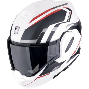 Scorpion EXO-Tech Evo Furio Zwart Wit Rood Systeemhelm