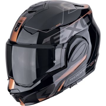 Scorpion EXO-Tech Evo Traveller Zwart Brons Systeemhelm