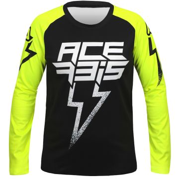 Acerbis J-Kid Blizzard Zwart Gele Kids Cross Jersey