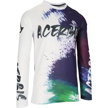 Acerbis J-Windy Vented Brush White Purple Green Motocross Jersey