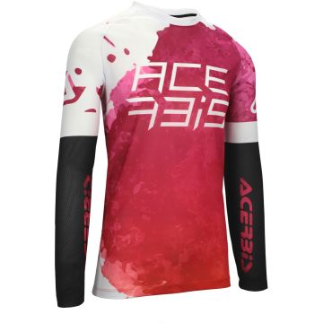 Acerbis J-Windy Vented Watermark Pink White Motocross Jersey