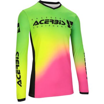 Acerbis MX J-Track Stabi Green Yellow Pink Black Motocross Jersey