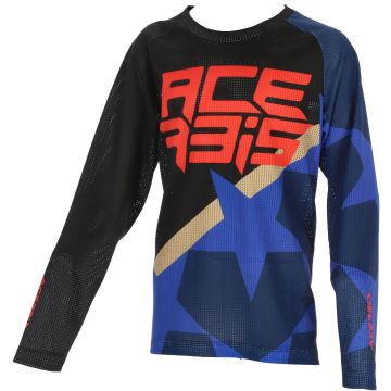 Acerbis MX J-Windy 1 Blue Black Kids Motocross Jersey