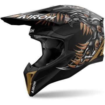 Airoh Wraaap Cyborg Zwart Bronze Crosshelm