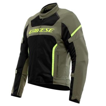Dainese Air Frame 3 Tex Jas Army Groen Zwart Fluo Geel